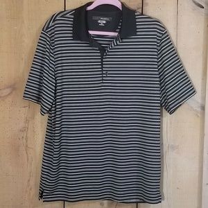 Greg Norman Play Dry Golf Polo Black Stripe Size M